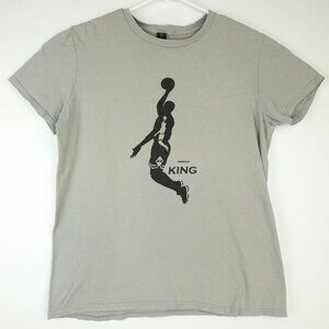 Jordan Baller T Shirt Retro Look Graphic Mens M Gray Bill Peaks NYC World Peace